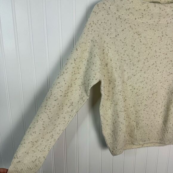 United Arrows Sweater Beaded Embellished Cream Long Sleeve Cozy Women - Picture 2 of 12